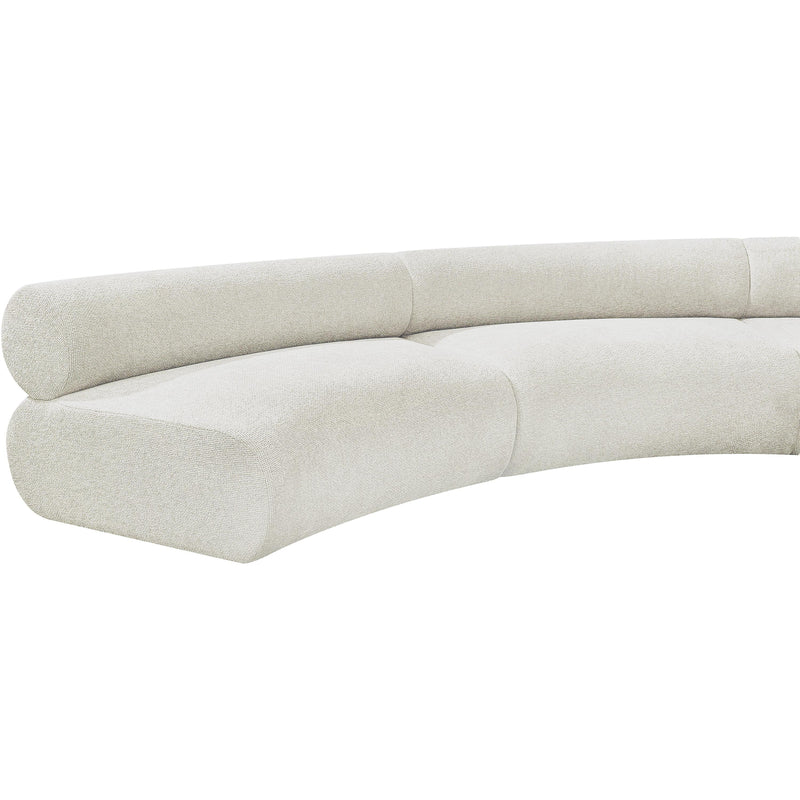 Meridian Bale Cream Chenille Fabric Modular Sofa IMAGE 10