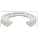 Meridian Bale Cream Chenille Fabric Modular Sofa IMAGE 12