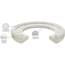 Meridian Bale Cream Chenille Fabric Modular Sofa IMAGE 13