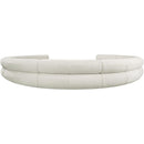 Meridian Bale Cream Chenille Fabric Modular Sofa IMAGE 3