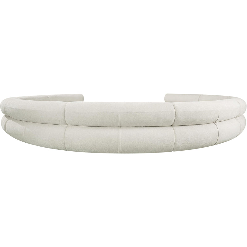 Meridian Bale Cream Chenille Fabric Modular Sofa IMAGE 3