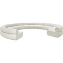 Meridian Bale Cream Chenille Fabric Modular Sofa IMAGE 4