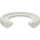 Meridian Bale Cream Chenille Fabric Modular Sofa IMAGE 5