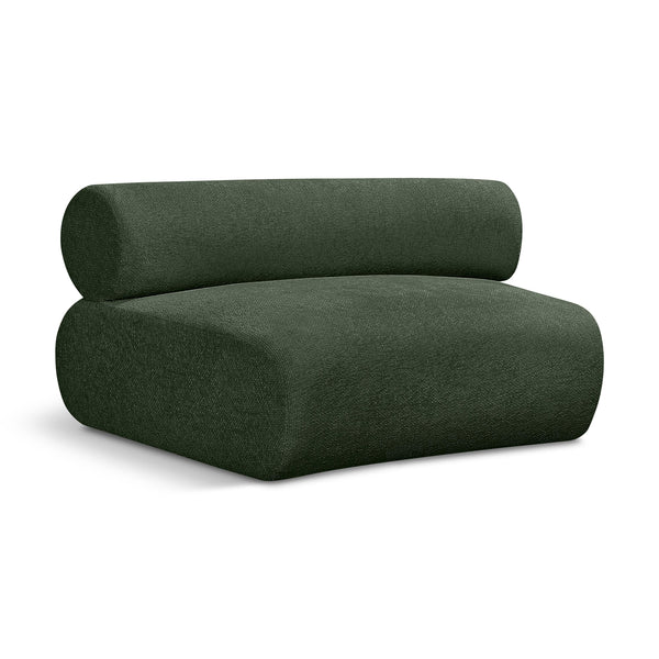 Meridian Bale Green Chenille Fabric Modular Chair IMAGE 1