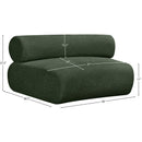 Meridian Bale Green Chenille Fabric Modular Chair IMAGE 2
