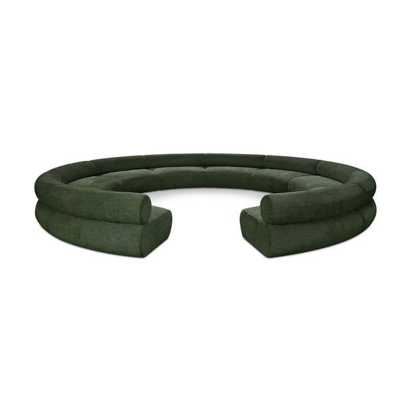 Meridian Bale Green Chenille Fabric Modular Sofa IMAGE 1