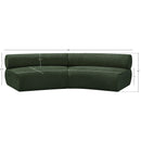 Meridian Bale Green Chenille Fabric Modular Sofa IMAGE 11