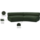 Meridian Bale Green Chenille Fabric Modular Sofa IMAGE 12