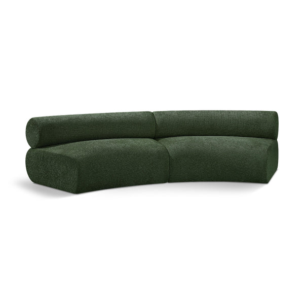 Meridian Bale Green Chenille Fabric Modular Sofa IMAGE 1