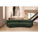 Meridian Bale Green Chenille Fabric Modular Sofa IMAGE 2