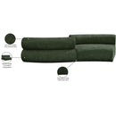 Meridian Bale Green Chenille Fabric Modular Sofa IMAGE 11