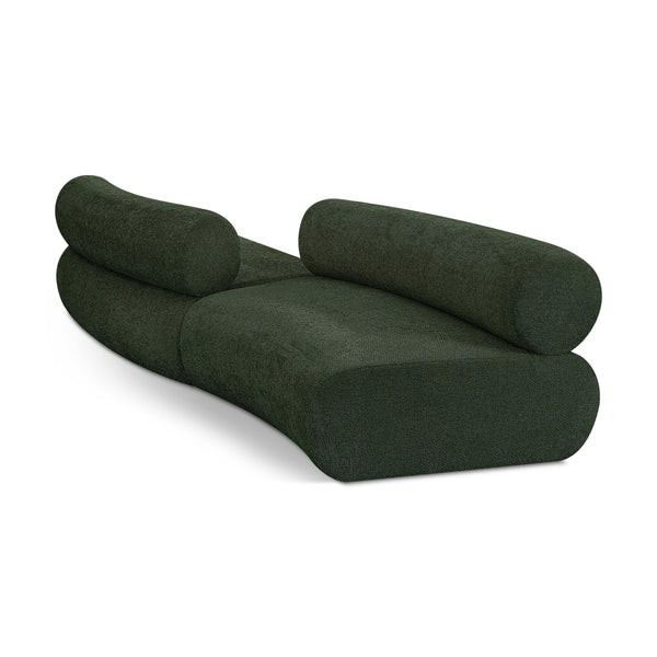 Meridian Bale Green Chenille Fabric Modular Sofa IMAGE 1