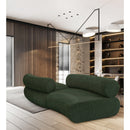 Meridian Bale Green Chenille Fabric Modular Sofa IMAGE 2