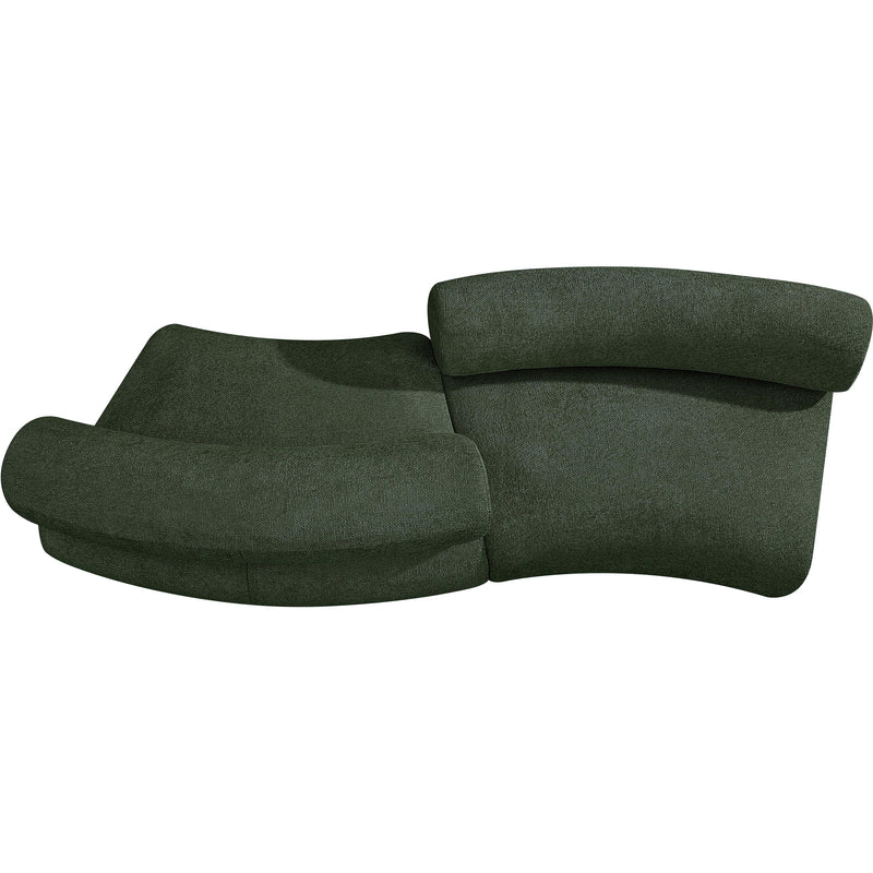 Meridian Bale Green Chenille Fabric Modular Sofa IMAGE 4