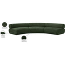 Meridian Bale Green Chenille Fabric Modular Sofa IMAGE 13