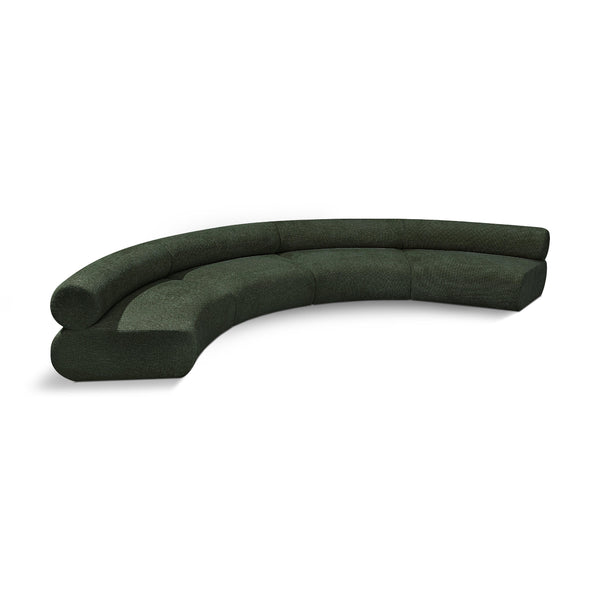 Meridian Bale Green Chenille Fabric Modular Sofa IMAGE 1