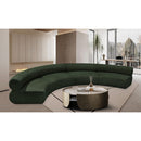 Meridian Bale Green Chenille Fabric Modular Sofa IMAGE 2