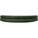 Meridian Bale Green Chenille Fabric Modular Sofa IMAGE 3