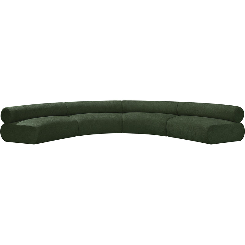 Meridian Bale Green Chenille Fabric Modular Sofa IMAGE 4