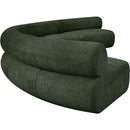 Meridian Bale Green Chenille Fabric Modular Sofa IMAGE 7
