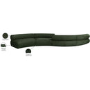 Meridian Bale Green Chenille Fabric Modular Sofa IMAGE 10