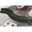 Meridian Bale Green Chenille Fabric Modular Sofa IMAGE 2