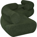 Meridian Bale Green Chenille Fabric Modular Sofa IMAGE 5