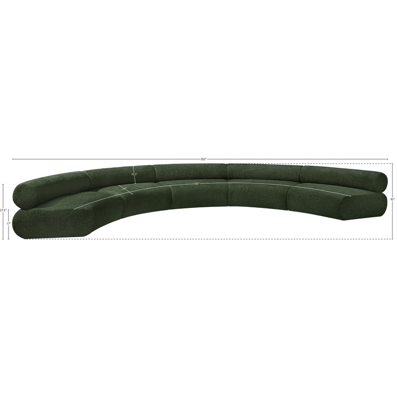 Meridian Bale Green Chenille Fabric Modular Sofa IMAGE 11