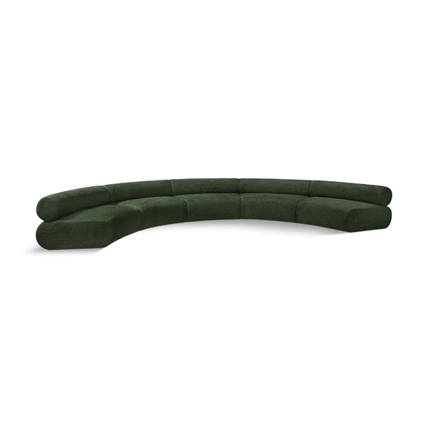 Meridian Bale Green Chenille Fabric Modular Sofa IMAGE 1