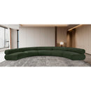 Meridian Bale Green Chenille Fabric Modular Sofa IMAGE 2