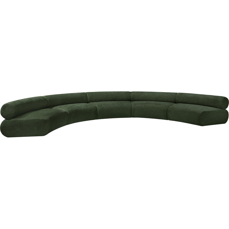 Meridian Bale Green Chenille Fabric Modular Sofa IMAGE 4