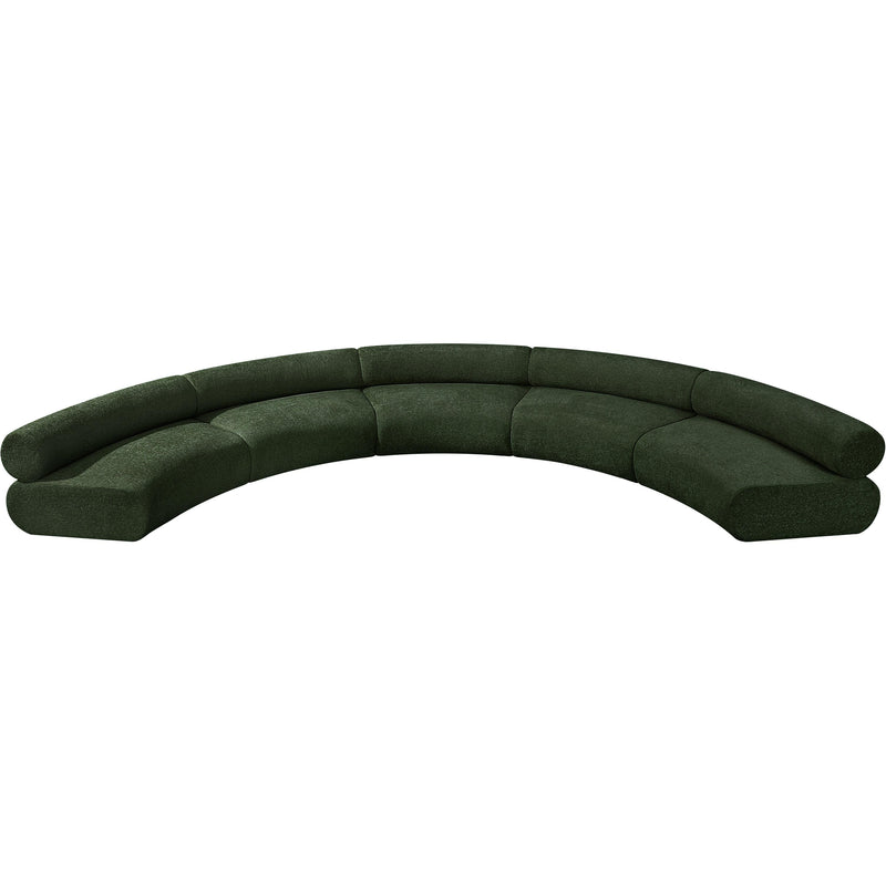 Meridian Bale Green Chenille Fabric Modular Sofa IMAGE 5