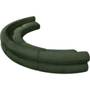 Meridian Bale Green Chenille Fabric Modular Sofa IMAGE 6