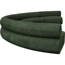 Meridian Bale Green Chenille Fabric Modular Sofa IMAGE 7