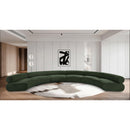 Meridian Bale Green Chenille Fabric Modular Sofa IMAGE 2