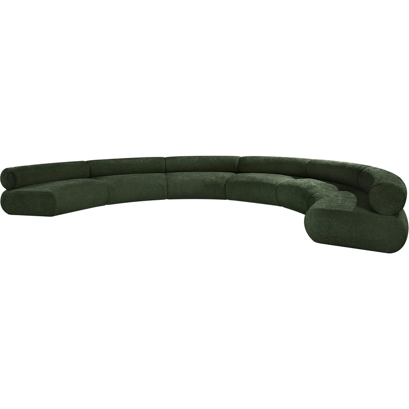 Meridian Bale Green Chenille Fabric Modular Sofa IMAGE 4
