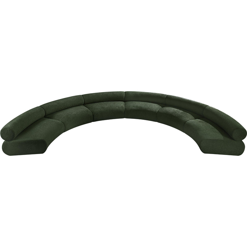 Meridian Bale Green Chenille Fabric Modular Sofa IMAGE 5
