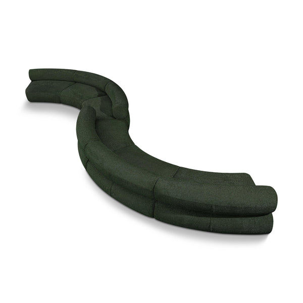 Meridian Bale Green Chenille Fabric Modular Sofa IMAGE 1