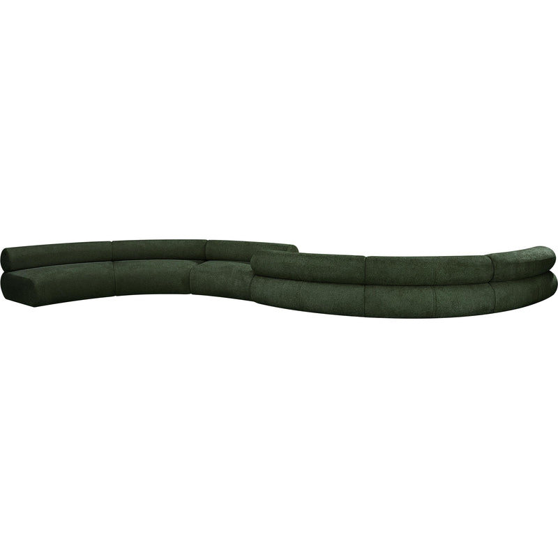Meridian Bale Green Chenille Fabric Modular Sofa IMAGE 3