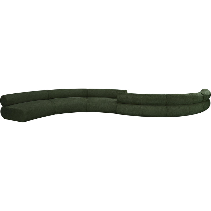 Meridian Bale Green Chenille Fabric Modular Sofa IMAGE 4