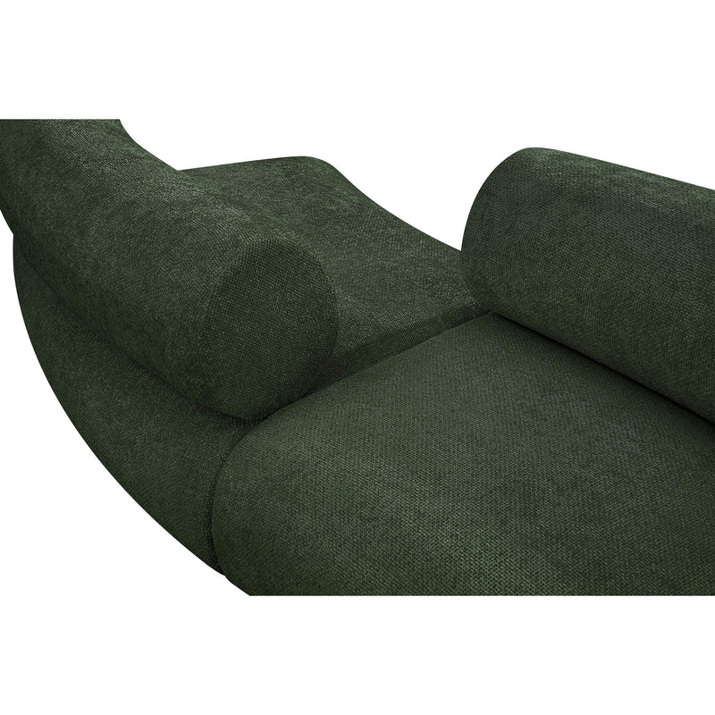 Meridian Bale Green Chenille Fabric Modular Sofa IMAGE 8