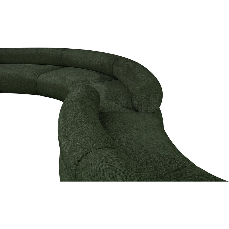 Meridian Bale Green Chenille Fabric Modular Sofa IMAGE 9