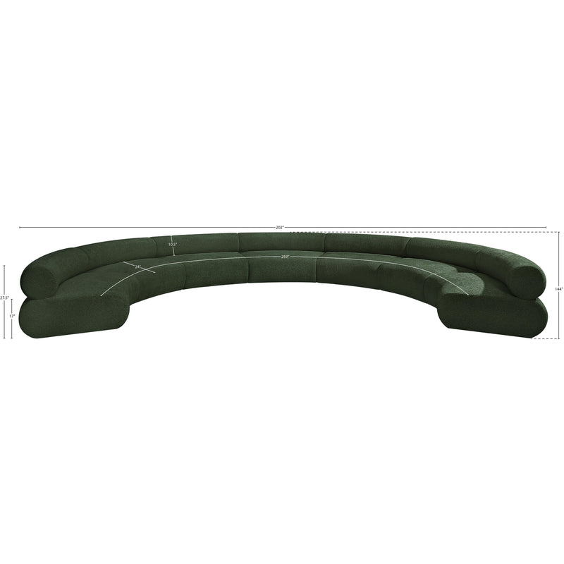Meridian Bale Green Chenille Fabric Modular Sofa IMAGE 11