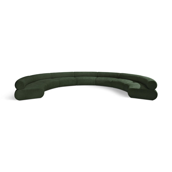 Meridian Bale Green Chenille Fabric Modular Sofa IMAGE 1