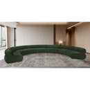 Meridian Bale Green Chenille Fabric Modular Sofa IMAGE 2