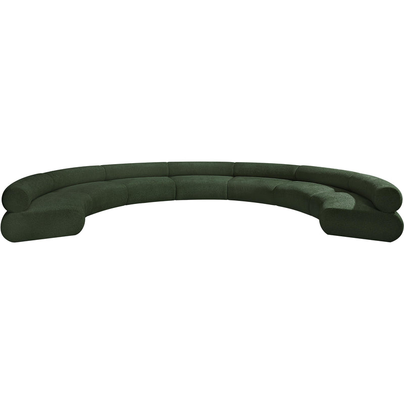 Meridian Bale Green Chenille Fabric Modular Sofa IMAGE 4