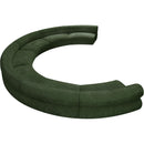 Meridian Bale Green Chenille Fabric Modular Sofa IMAGE 6