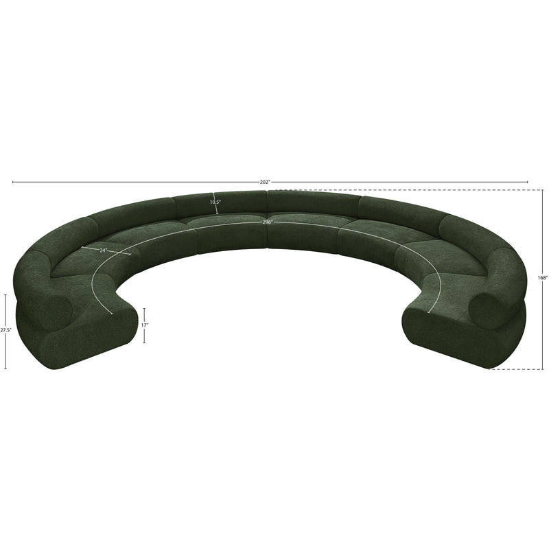 Meridian Bale Green Chenille Fabric Modular Sofa IMAGE 12