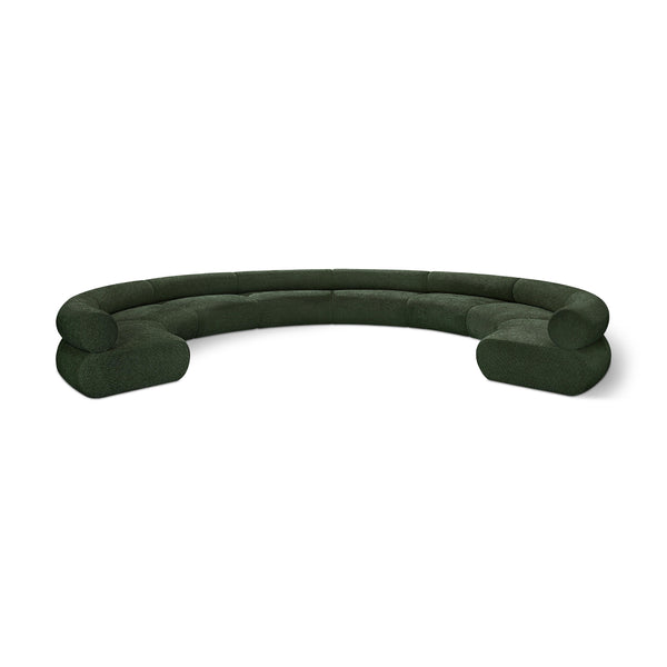 Meridian Bale Green Chenille Fabric Modular Sofa IMAGE 1