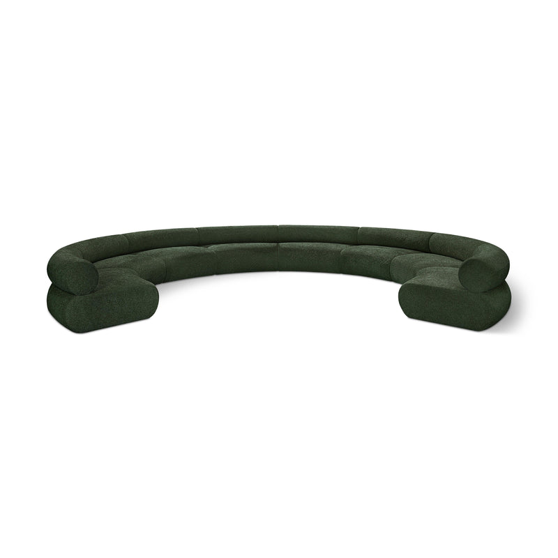 Meridian Bale Green Chenille Fabric Modular Sofa IMAGE 1